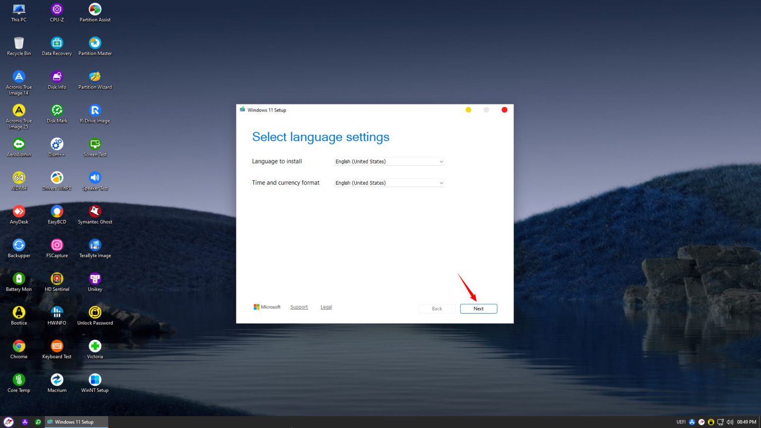 Hướng dẫn cài đặt Windows bằng Setup.exe trên WinPE